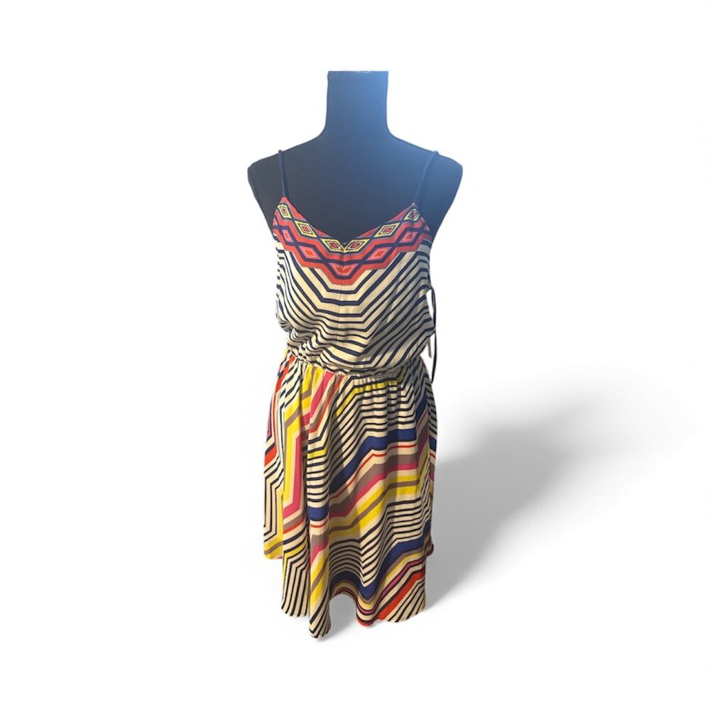 LC Lauren Conrad Braided Strap Stripe Dress – Size 10 – NWT
